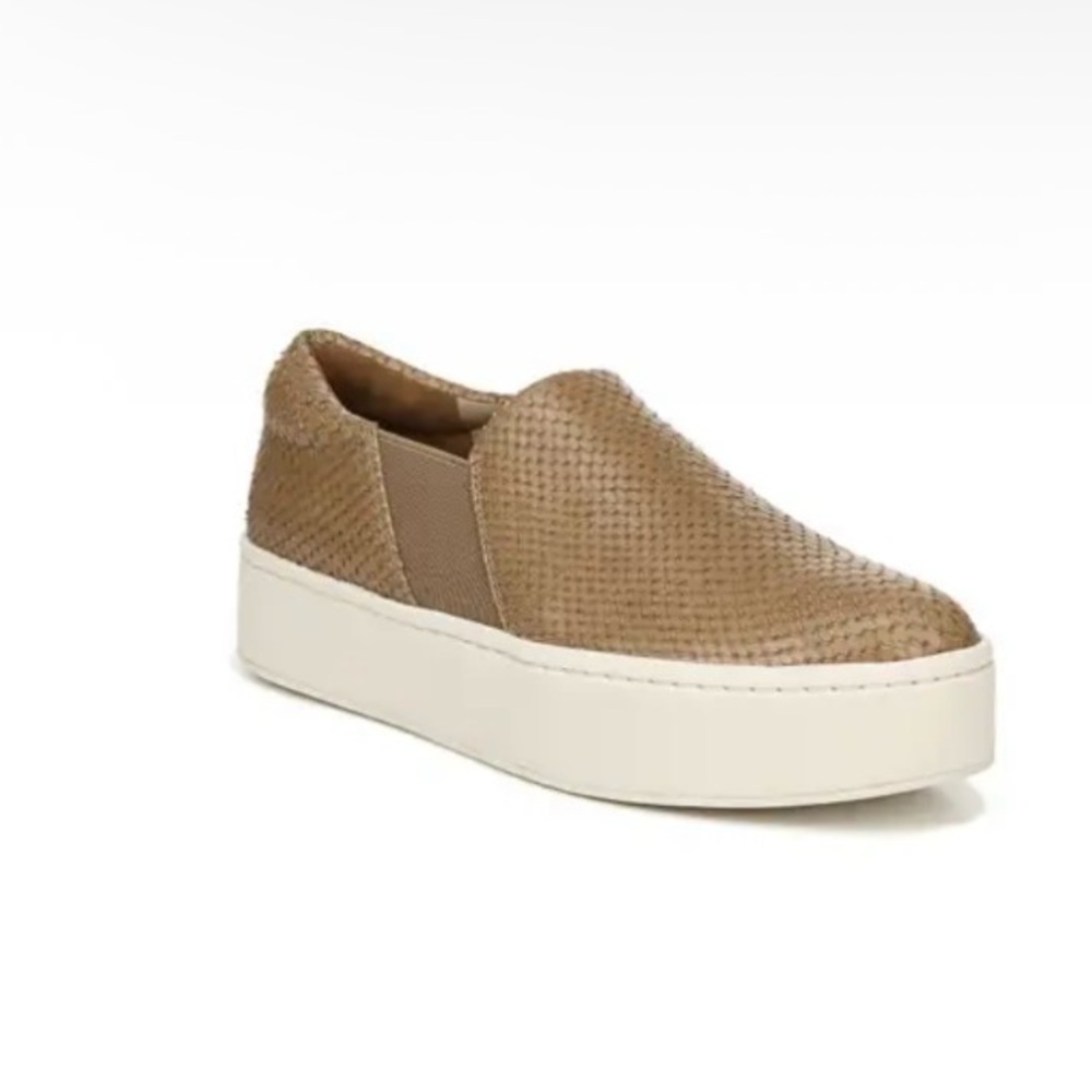 Vince Women's Tan platform Warren Slip On